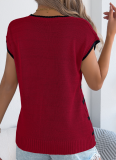 Spring And Summer Striped Twist Casual Loose Knit Sweater Vacation Top