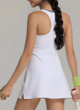 New Nude Sports Summer New Outdoor Running Fitness Tennis Dress (with anti-exposure bottom)