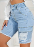 Popular Pocket Hole Raw Edge Slim Fit Skinny Jeans