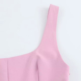 Fashion Sleeveless Wide Pleated Jumpsuit Dress