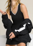 New Nude Sports Summer New Outdoor Running Fitness Tennis Dress (with anti-exposure bottom)