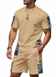 Sports Casual Hip-Hop Loose Breathable Round Neck Short-Sleeved Shorts Two-Piece Suit