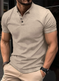 Summer Men's Button Sports Loose T-Shirt