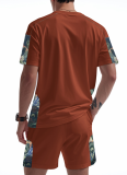 Sports Casual Hip-Hop Loose Breathable Round Neck Short-Sleeved Shorts Two-Piece Suit