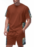 Sports Casual Hip-Hop Loose Breathable Round Neck Short-Sleeved Shorts Two-Piece Suit