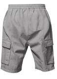 Sports Casual Loose Solid Color Linen Drawstring Shorts