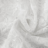 Sexy Hollow Lace Long Sleeve Ruffled Hip Dress