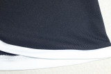 Black and White Colorblocked One-shoulder Raglan Sleeve Halter Back Dress
