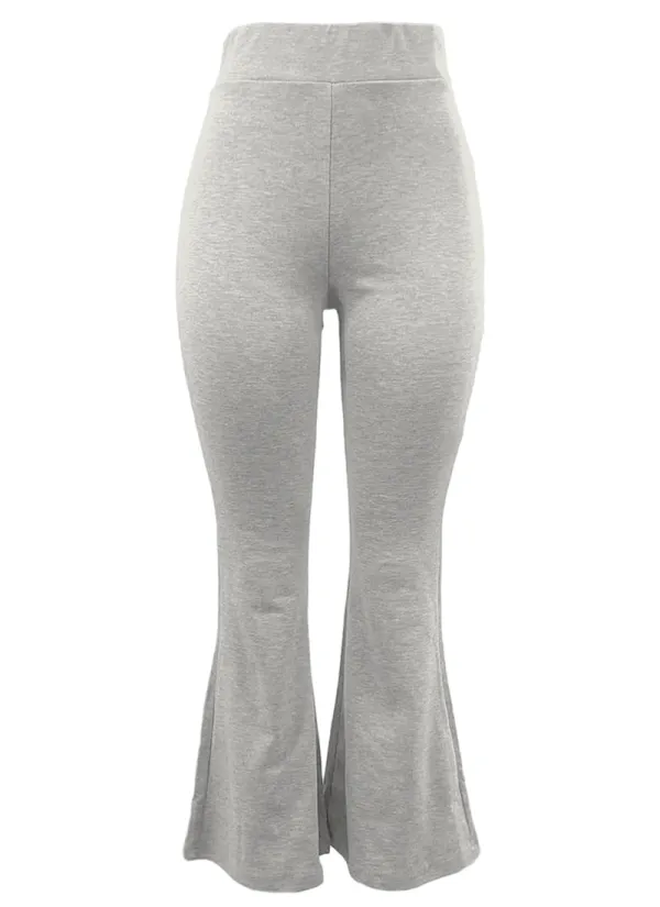 Gray High Waist Casual Sweat-Absorbent Yoga Bottom Pants Solid Color Mopping Pants Women'S Sports Tights