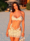 Sexy See-Through Holiday Style Mesh Lace Sling Dress