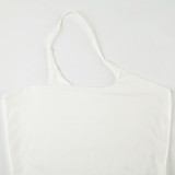 Personalized Solid Color Beveled Halter Neck Irregular Outer Wear Small Camisole Top
