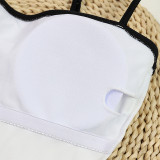 Sexy Simple Black and White Chanel Style One-piece Swimsuit
