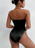 Sexy V-neck Tube Top Tight Bottoming Shirt Jumpsuit