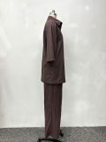 Casual Fashion Cross-border Three-quarter Sleeve Top Shirt Pants Two-piece Set