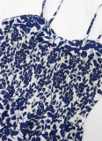 Printed Holiday Casual Suspender Dress For Women