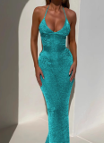 New Style Glitter Yarn Hook Patch Beach Vacation Bikini Suspender Dress