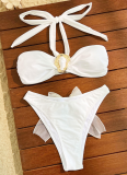 Sexy Swimsuit Metal Accessories Bikini Two Piece Set