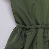 Sexy and Elegant Commuting Solid Color Workwear Bloomers Jumpsuit