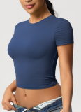 Casual Tight Quick-Drying Pilates Top Yoga Wear Short-Sleeved Running Fitness Sports T-Shirt