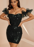 Sexy Sequin Gown Party Dress