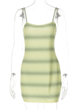 Summer New Striped Sexy Suspender Slim Dress For Women