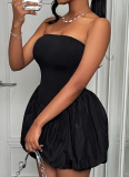 Women'S Summer Tube Top Patchwork Dress