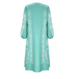 New V-neck Long Sleeve Printed Long Loose Dress