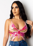 Sexy Suspenders Butterfly Sequined Small Vest Wholesale