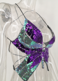Sexy Suspenders Butterfly Sequined Small Vest Wholesale