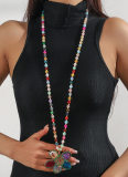 Dopamine Flower Bohemian Beaded Necklace High-End Accessories Clavicle Chain
