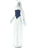 Pleated Slim Fit Sexy Deep V Neck Backless Maxi Dress Wholesale