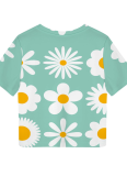 Casual Printed Round Neck Cropped T-Shirt Wholesale