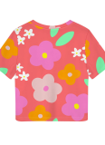 Casual Printed Round Neck Cropped T-Shirt Wholesale