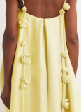 New Sexy Suspender Style Flower Loose Holiday Style Dress