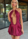 Fashionable Halterneck Lace Dress
