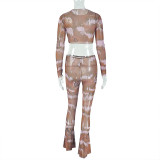 Sexy Slim Fit Pants Short Top Long Pants Two Piece Set