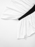 Slim Fit Sleeveless Halter Neck Backless Side Drape Midi Dress