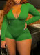 Spring And Summer Simple Slim Round Neck Zipper Long Sleeve Jumpsuit Wholesale