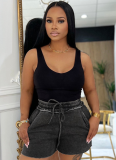 Sexy Women'S Vest Washed Shorts Casual Two-Piece Set Wholesale