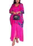 Casual Loose Printed Tassel Skirt Dress