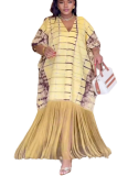 Casual Loose Printed Tassel Skirt Dress