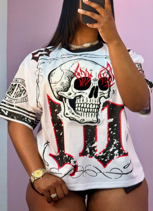 Fashion Letter Printed Round Neck Loose Short Sleeve Sports T-Shirt Wholesale