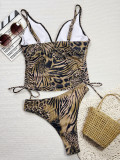 New Leopard Print Bikini Swimsuit Set