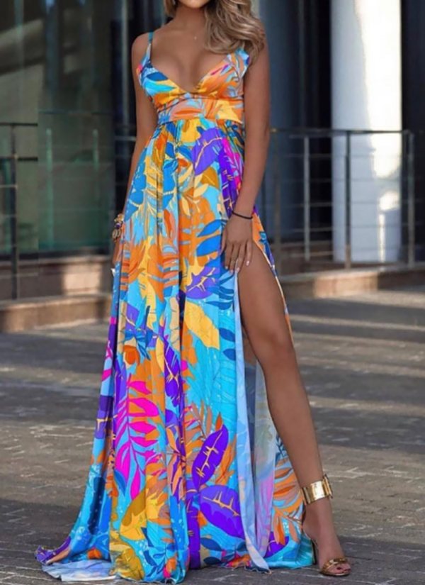 Sexy Printed Bohemian Strapless Off-Shoulder Tube Dress