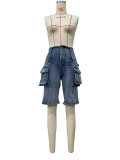 New Casual Workwear Retro Denim Shorts