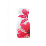 Sexy Women's Tube Top Flower Print Slim Fit Hip Short Dress