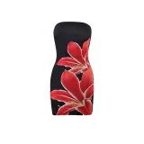 Sexy Women's Tube Top Flower Print Slim Fit Hip Short Dress