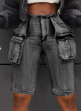 New Casual Workwear Retro Denim Shorts