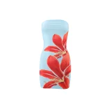 Sexy Women's Tube Top Flower Print Slim Fit Hip Short Dress