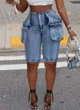 New Casual Workwear Retro Denim Shorts